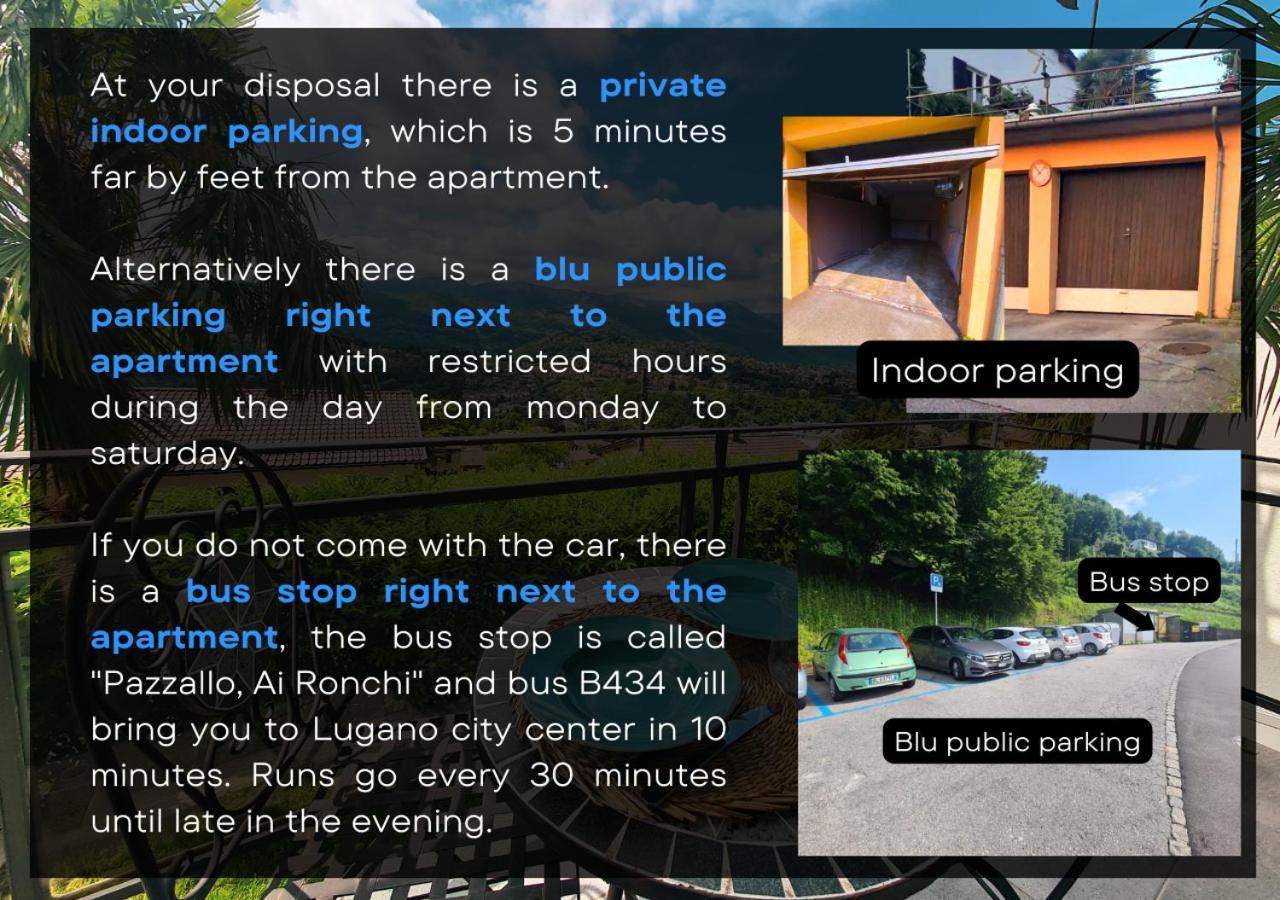 Suite Apartment With A View And Free Parking ルガーノ エクステリア 写真